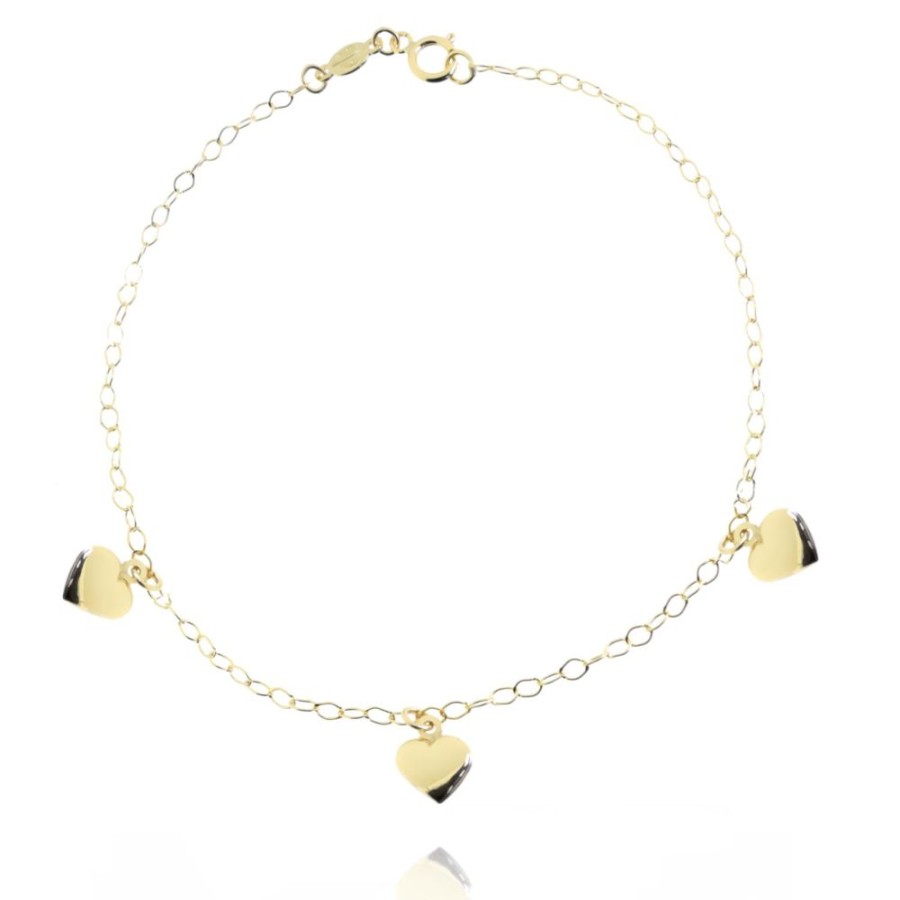 Gioielleria FACCO | Bracciale In Oro Giallo Con Ciondoli Cuore Ref. 765672