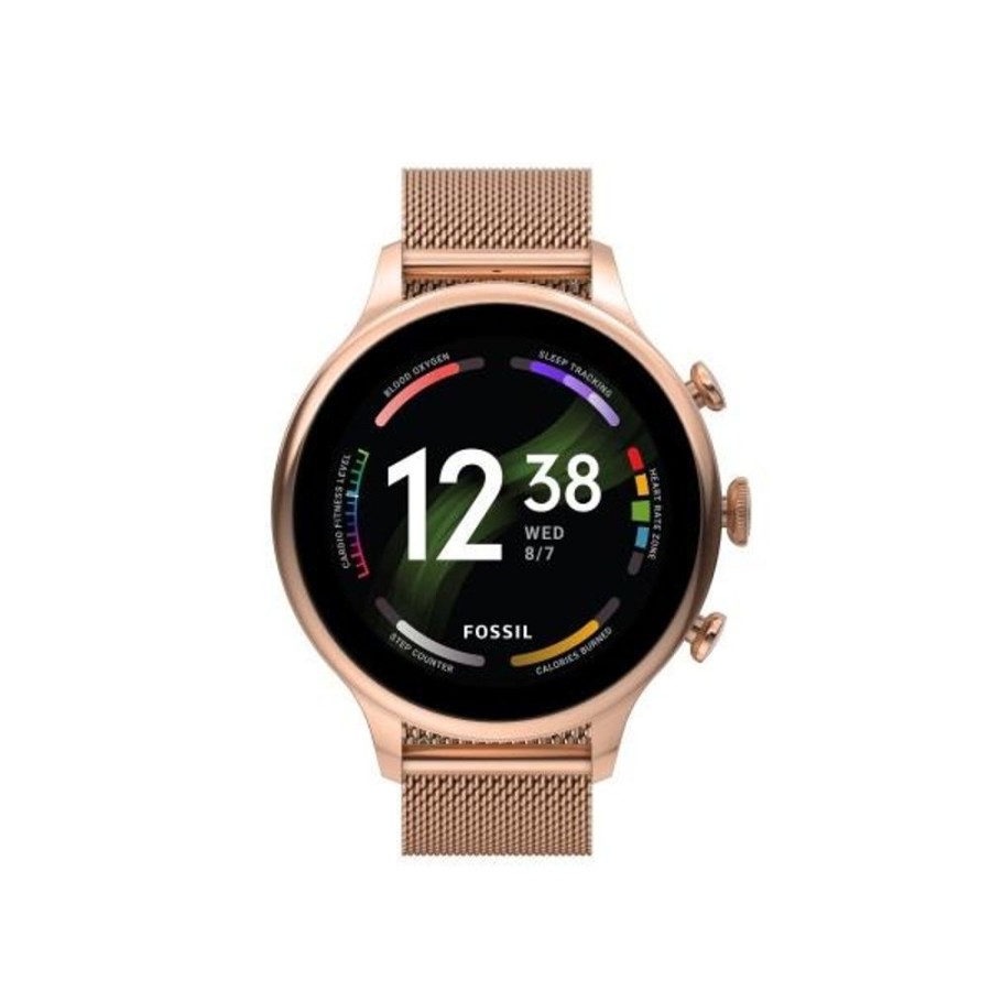 Orologi FOSSIL | Smartwatch Fossil Gen 6 Con Bracciale In Maglia D'Acciaio Color Oro Rosa Ref. Ftw6082