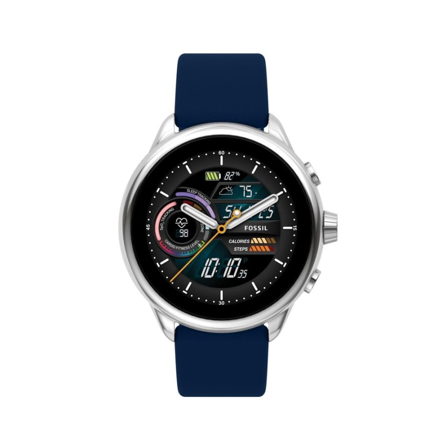 Orologi FOSSIL | Smartwatch Fossil Gen 6 Wellness Edition Con Cinturino In Silicone Blu Navy Ref. Ftw4070