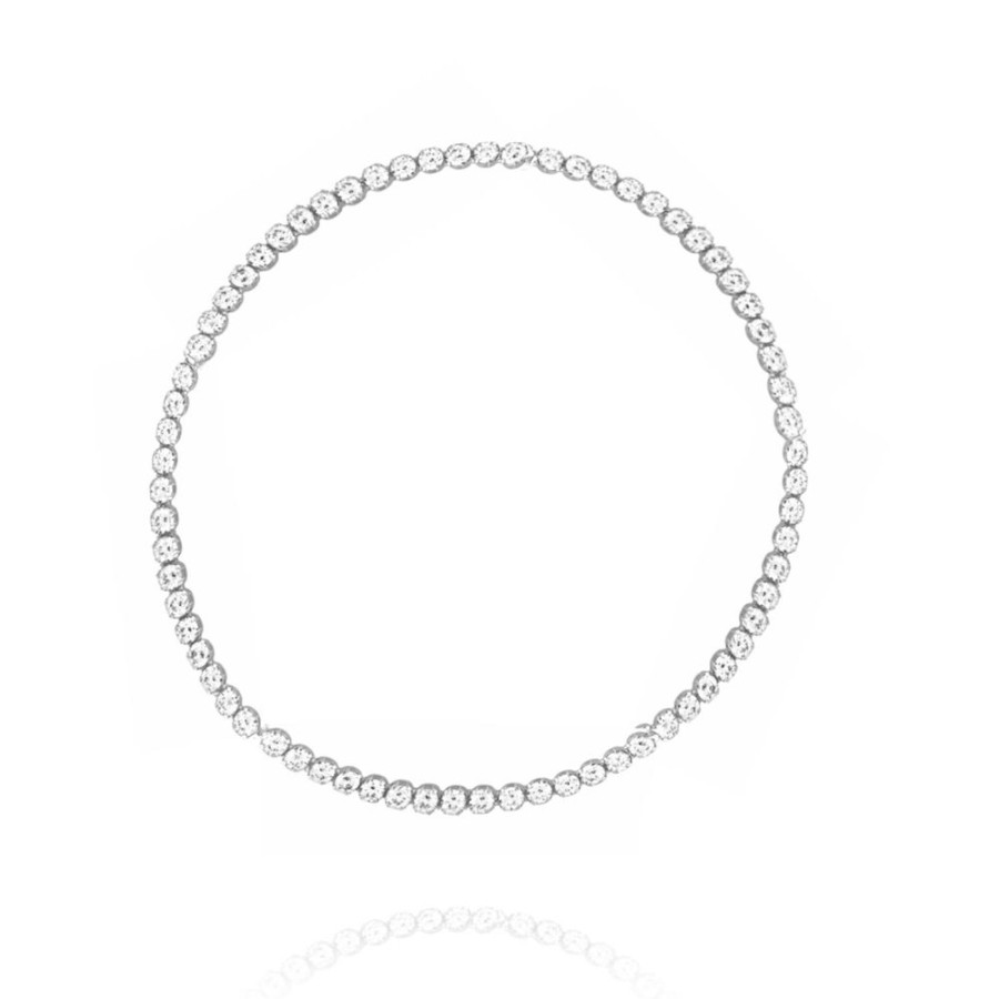 Gioielleria FACCO | Bracciale In Oro Bianco E Zirconi Ref. 703499