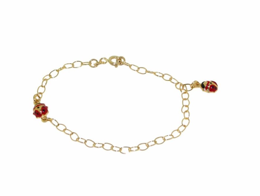 Gioielleria BARTOCCINI G | Bracciale Da Bambino In Oro Giallo Con Coccinelle Ref. 120149