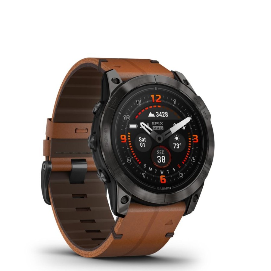 Orologi GARMIN | Garmin Epix™ Pro (Gen 2) – Sapphire Edition Con Cinturino Chestnut Leather| 51 Mm Ref. 010-02804-30