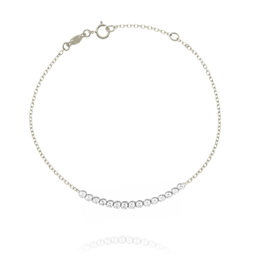 Gioielleria FACCO | Bracciale In Oro Bianco E Zirconi Ref. 752982